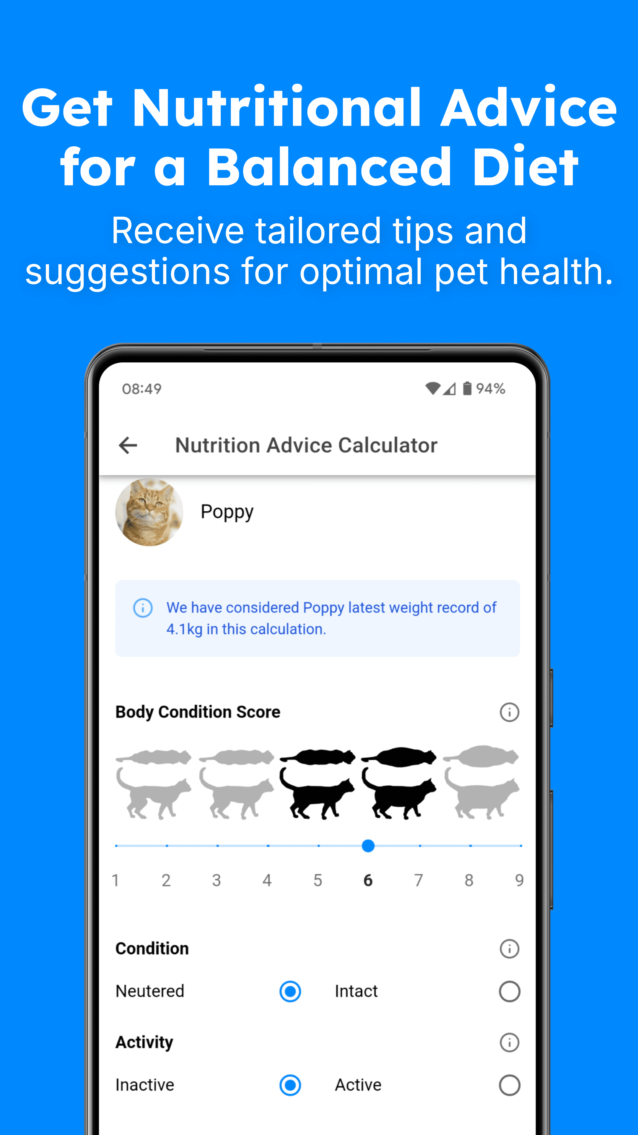 Kibble Keeper app screenshot